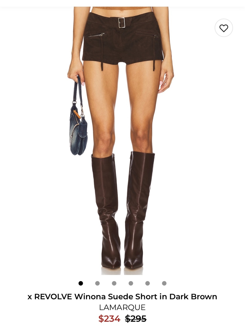 Lamarque Chocolate Brown low rise shorts-REVOLVE